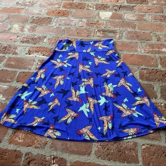 Lularoe 2XL hummingbird skirt - Picture 1 of 8